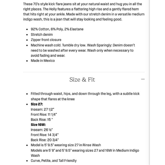 Able NWT Wide Leg Holly Kick Flare Jeans Dark Blue Size 29 - Picture 10 of 10